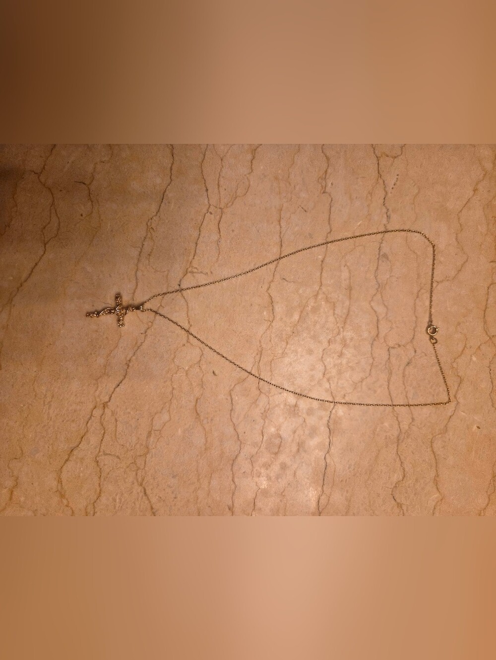 Genuine Gold Cross Necklace